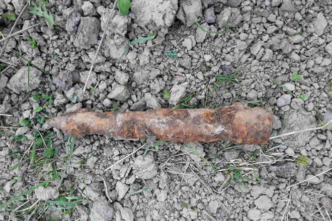 На Шепетівщині знайшли артилерійський снаряд 23 мм часів Другої світової війни