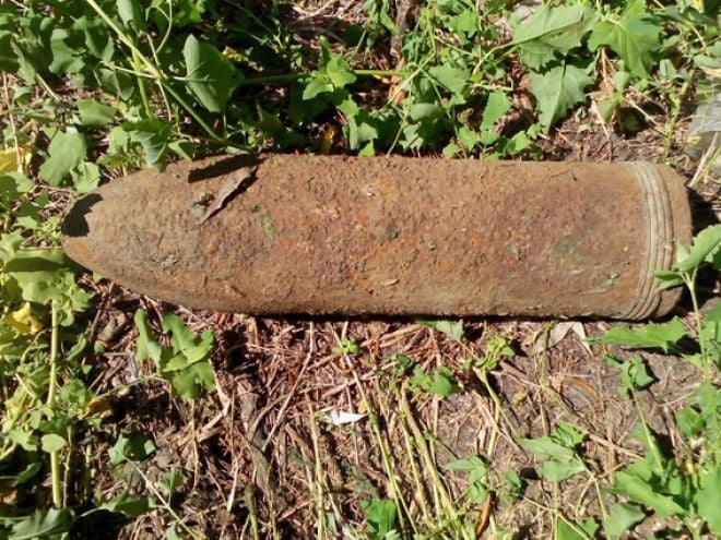 В Жилинцях знайшли артилерійський снаряд часів Другої світової війни