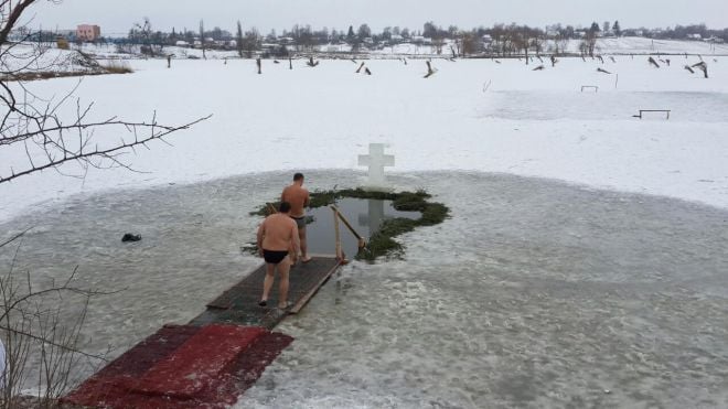 Водохресні купання у Городищі Шепетівського району