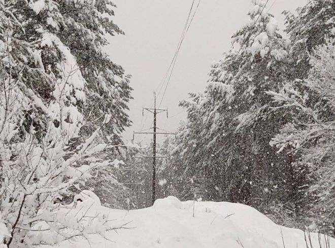 Через налипання снігу електропостачання на Шепетівщині відновлюється повільніше