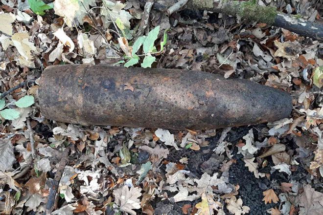 У Вишневому знайшли артилерійський снаряд часів Другої Світової війни