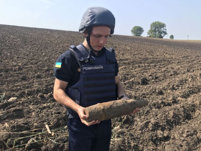 У селі Городище виявили артилерійський снаряд часів Другої світової війни