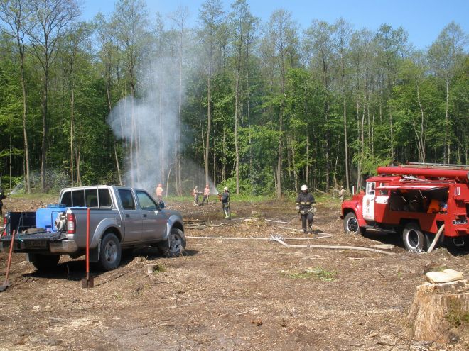Відбулися пожежно-тактичні навчання по гасінню лісової пожежі