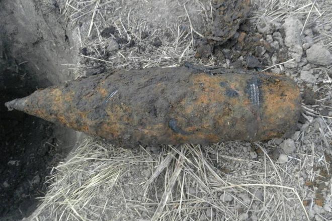 У Онишківцях виявили артилерійський снаряд часів Другої світової війни