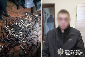 Вкрав із вагонного депо у Шепетівці 100 м електрокабелю та здав його як брухт