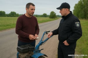 П’яний власник мотоблока поклав дещо патрульному в кишеню: його судитимуть