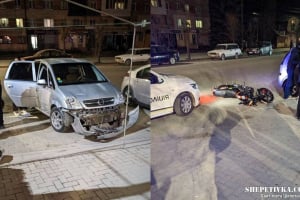 На Героїв Небесної Сотні водійка авто «покатала» на капоті мотоцикліста та його пасажира