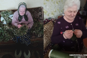 70 нашоломників для наших захисників сплели дві пенсіонерки із Шепетівщини