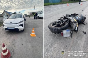 Автотроща у Судилкові: внаслідок потрійної ДТП госпіталізовано 18-річного мотоцикліста та його неповнолітнього пасажира