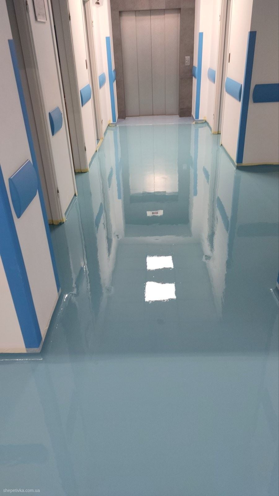 epoxy floor farba blakitna med