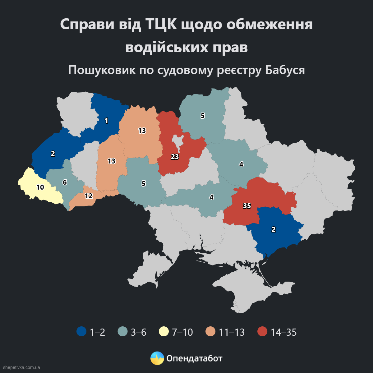 Report Справи від ТЦК щодо обмеження водійських прав