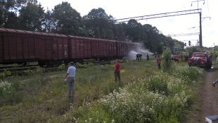 Неподалік Хролину задимився вантажний потяг