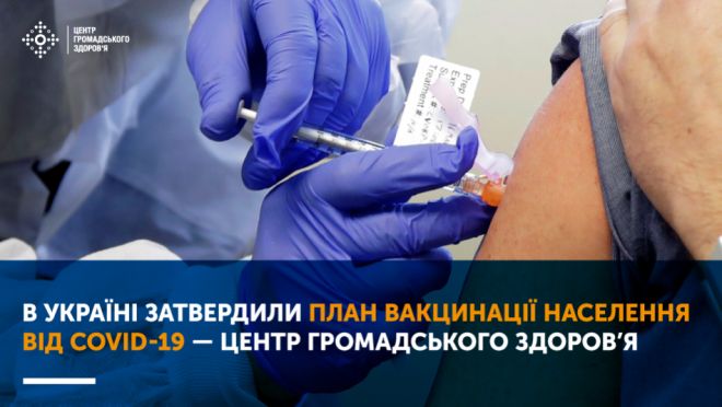 В Україні затвердили план вакцинації населення від COVID-19