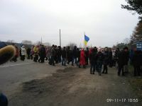 Шепетівчани перекрили рух на автодорозі "Хмель­ницький­—Рів­не"