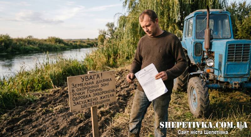 За самовільне зайняття землі в охоронній зоні засуджено жителя Шепетівщини