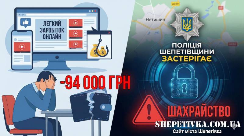 Нетішинець втратив 94 тисячі гривень через схему «легкого заробітку»