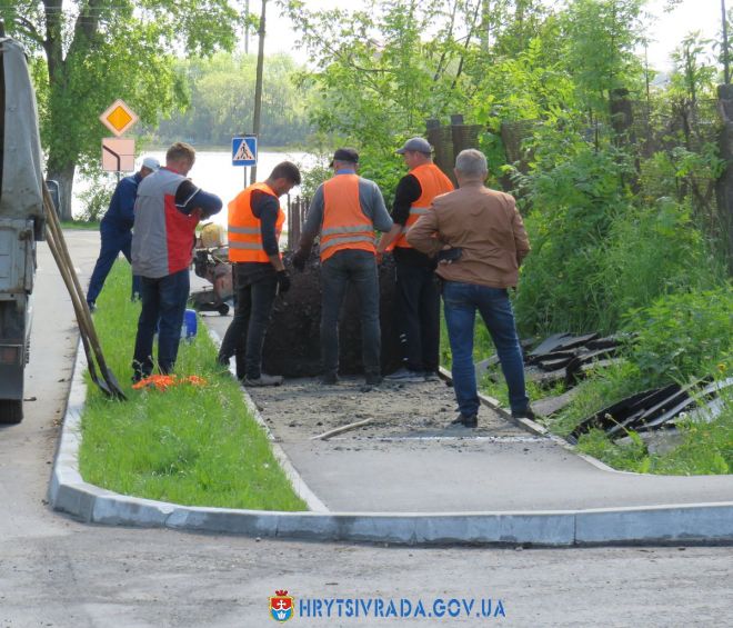 У Грицеві через нещодавно покладений асфальт проріс бур’ян