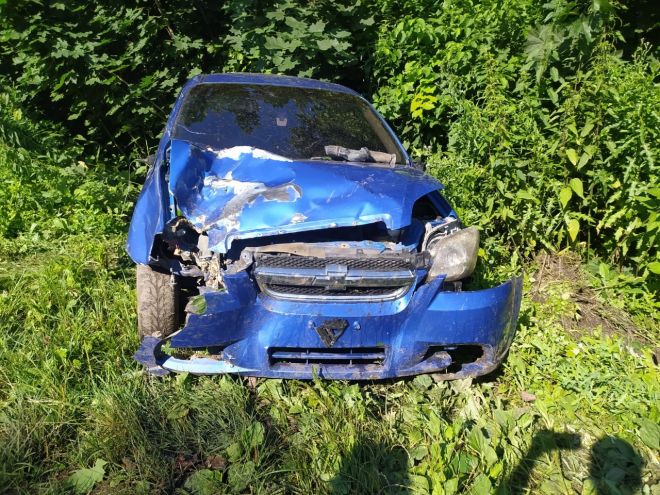 На Шепетівщині автомобіль зіткнувся з деревом, пасажирка потрапила в лікарню