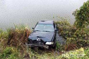 У Судилкові п’яний водій «Ауді А6» зніс електроопору і заїхав у сільський став