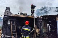 120 кв. м займання: на Шепетівщині горіла господарча поруда