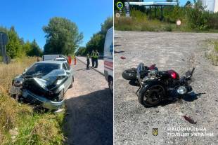 Зіткнення «Skoda» та мотоцикла «Honda»: у ДТП загинув 32-річний байкер