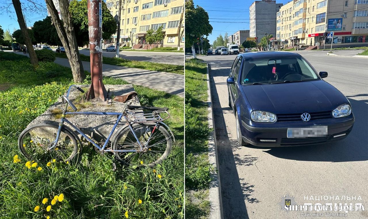 На перехресті вулиці Соборності та проспекту Миру збили літнього велосипедиста