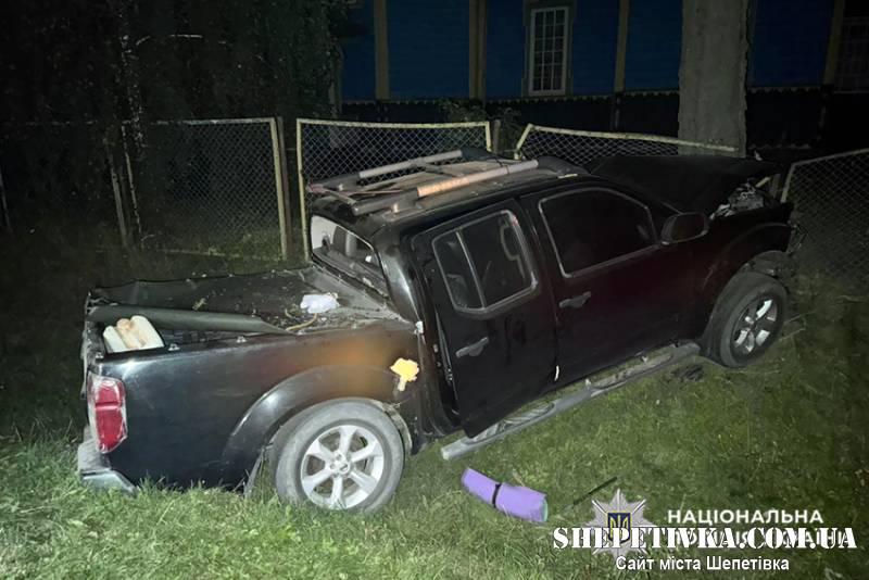 На Шепетівщині з’їхало в кювет авто: травмувалося троє людей