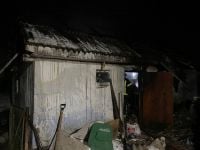 По вулиці Героїв Чорнобиля горіла господарча будівля