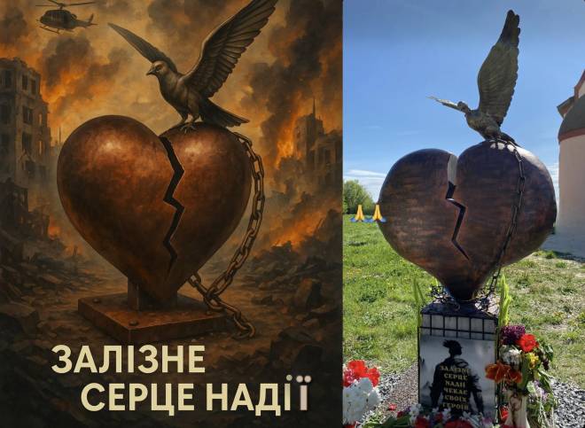 На Шепетівщині відкрили інсталяцію «Залізне серце надії»