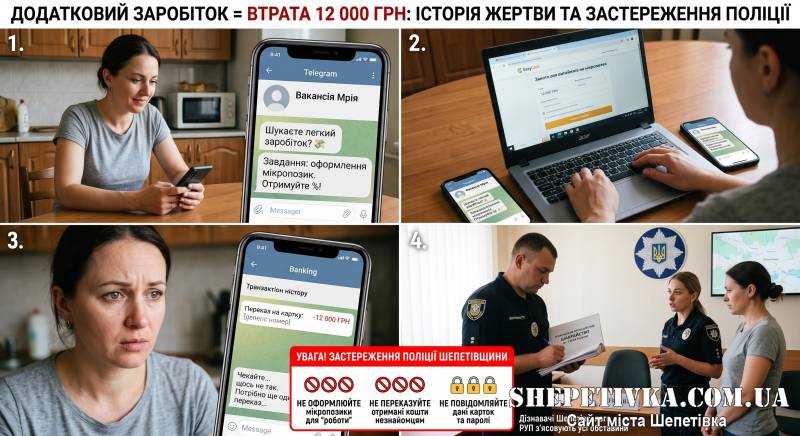 «Легкий заробіток» в інтернеті коштував шепетівчанці 12 тисяч гривень