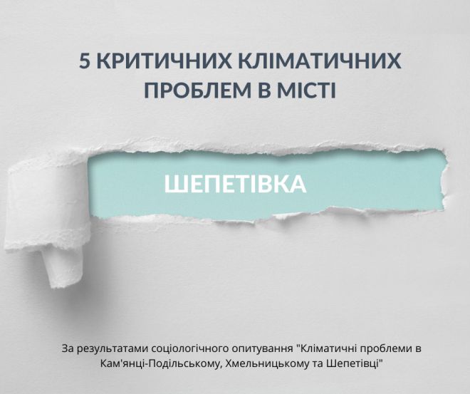 Шепетівчани визначили топ-5 кліматичних проблем міста