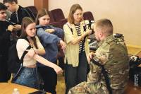 Про тактичну медицину та сучасні технології розповіли нацгвардійці школярам на Шепетівщині