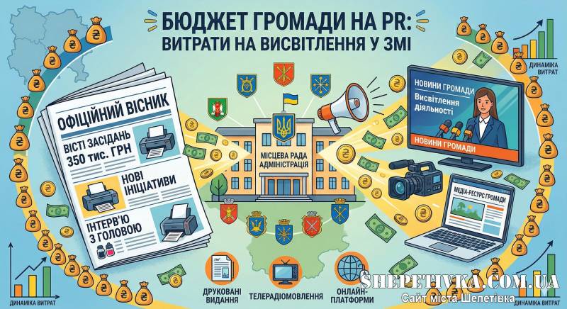 Міські ради Шепетівщини планують витрати у 2026 році понад 1.1 млн грн на піар