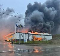 У Львові внаслідок російського ракетного удару горить індустріальний парк Sparrow. Україна, 5 жовтня 2025 року