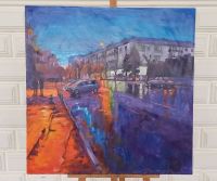 Картина Михайла Сорокіна “Вечір у рідній Шепетівці”