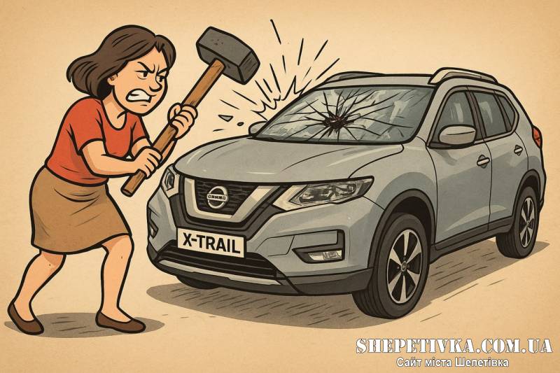 У Славуті жінка молотком «виховувала» водіїв іномарок