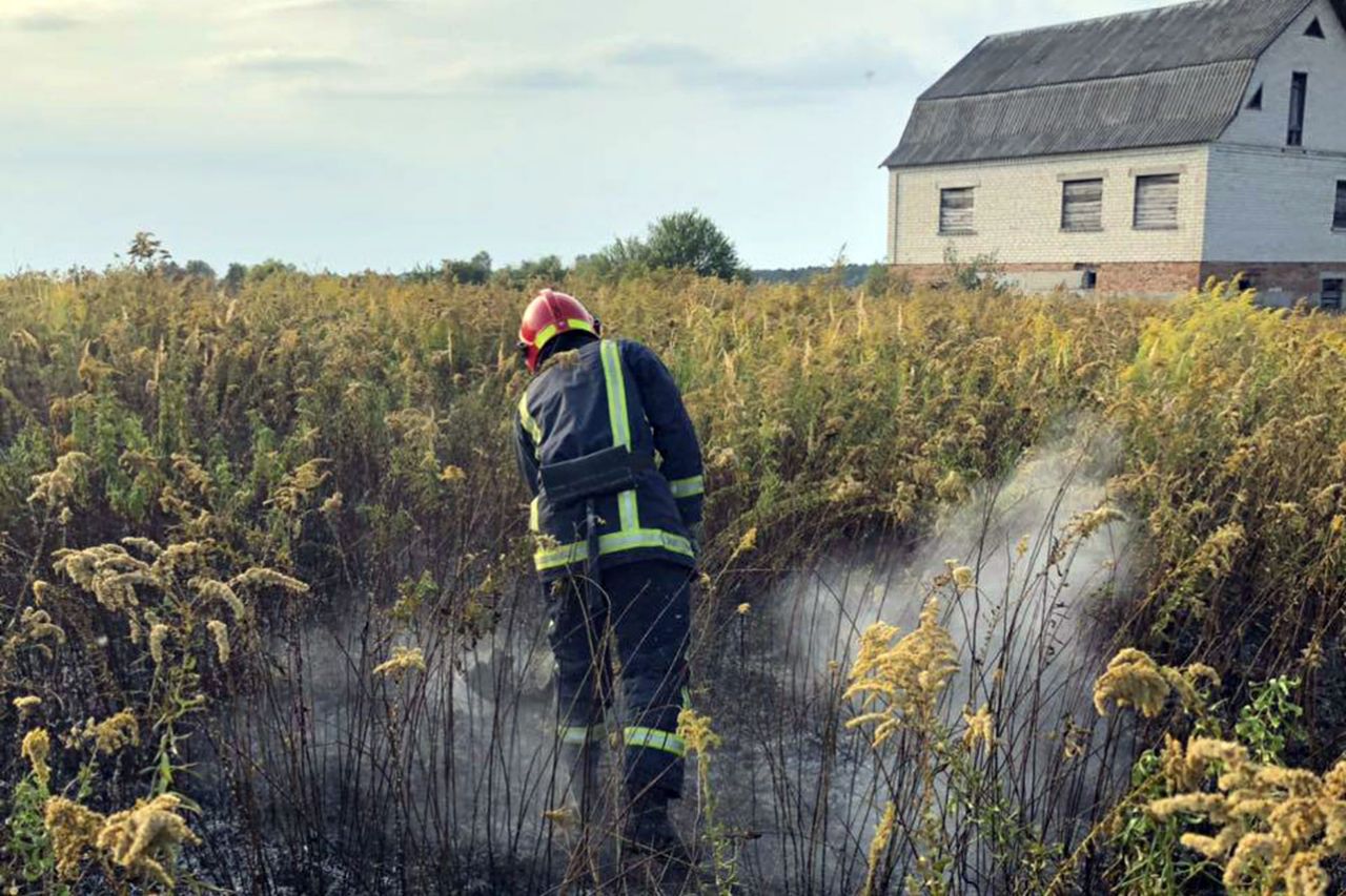 Пожежникам у Шепетівці довелось гасити пів гектара території
