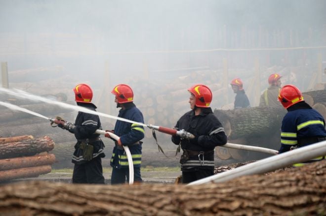 Молоді працівники ДСНС навчалися ліквідовувати умовну пожежу в лісгоспі