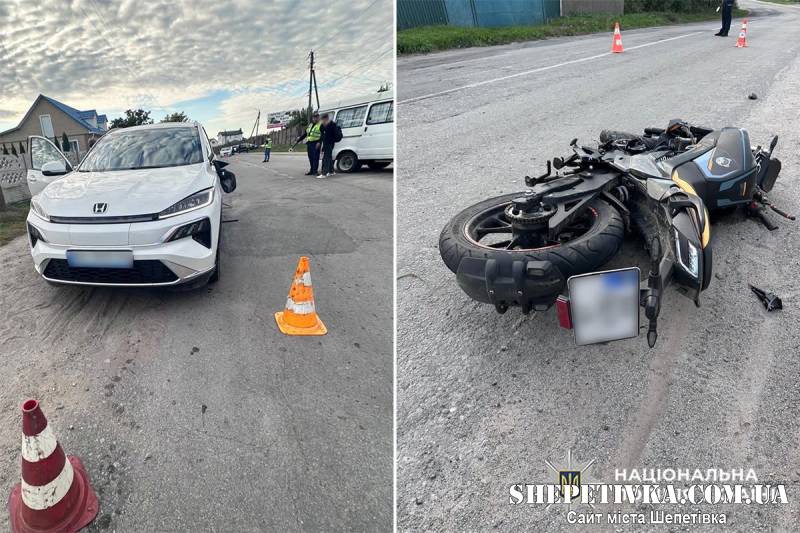 Автотроща у Судилкові: внаслідок потрійної ДТП госпіталізовано 18-річного мотоцикліста та його неповнолітнього пасажира