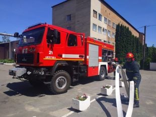 Вогнеборці спільно з персоналом лікарні тренувались як діяти у разі пожежі