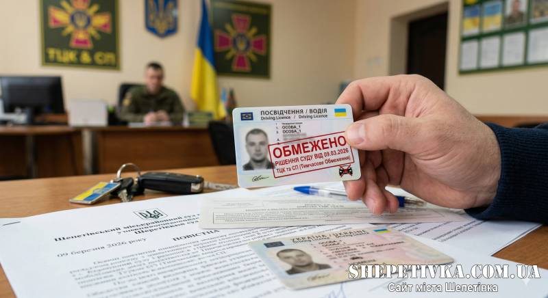 Шепетівський суд обмежив водія у праві керування авто через ігнорування обов’язків мобілізації