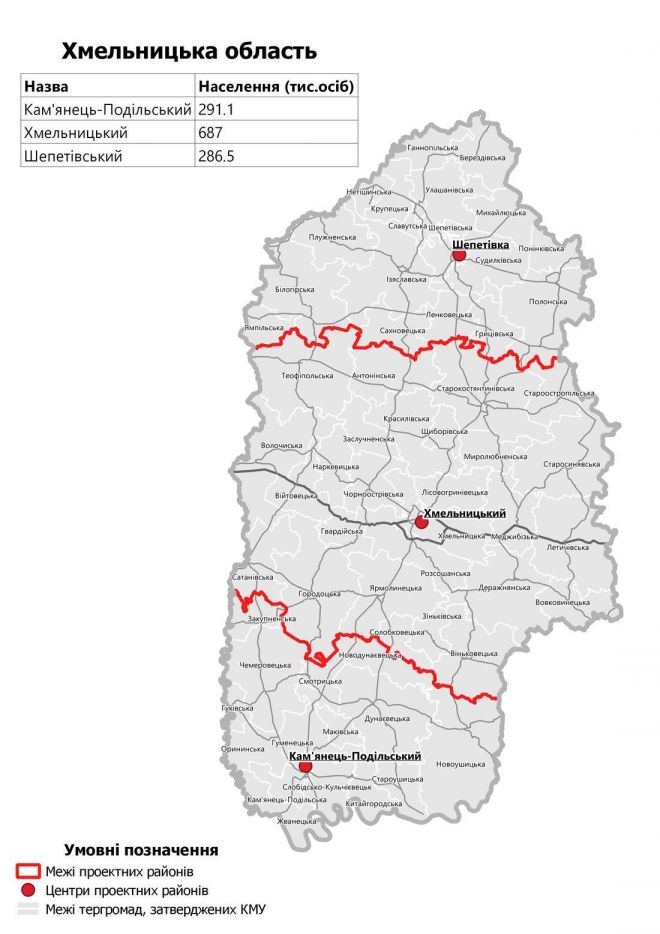 Історія змін адміністративно-територіального устрою Хмельницької області